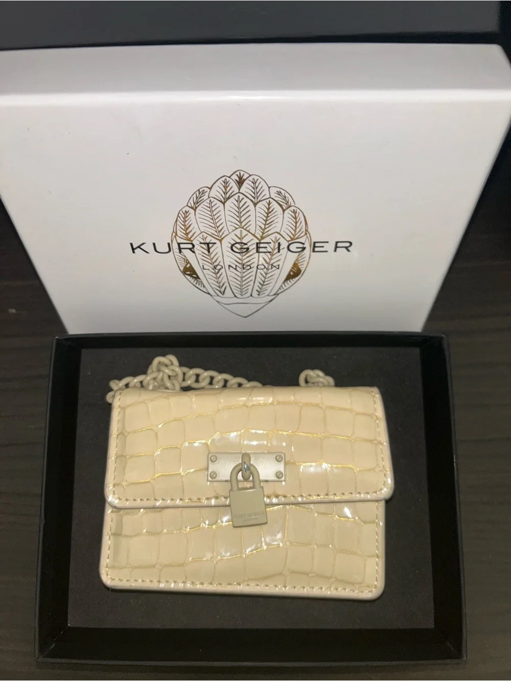 Kurt Geiger White and Gold Decorative Wall Art